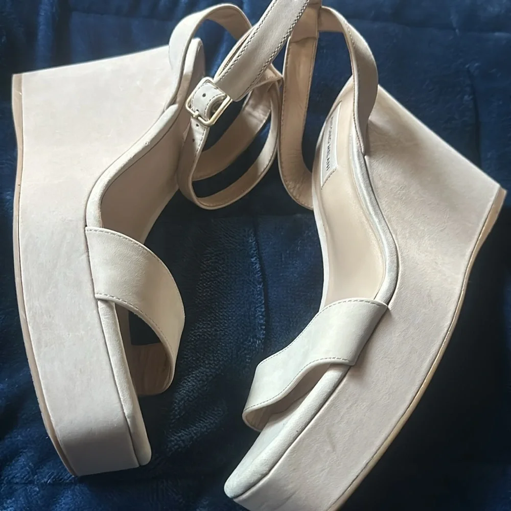 Antonio Melani Madelle Bespoked Nude platform wedges